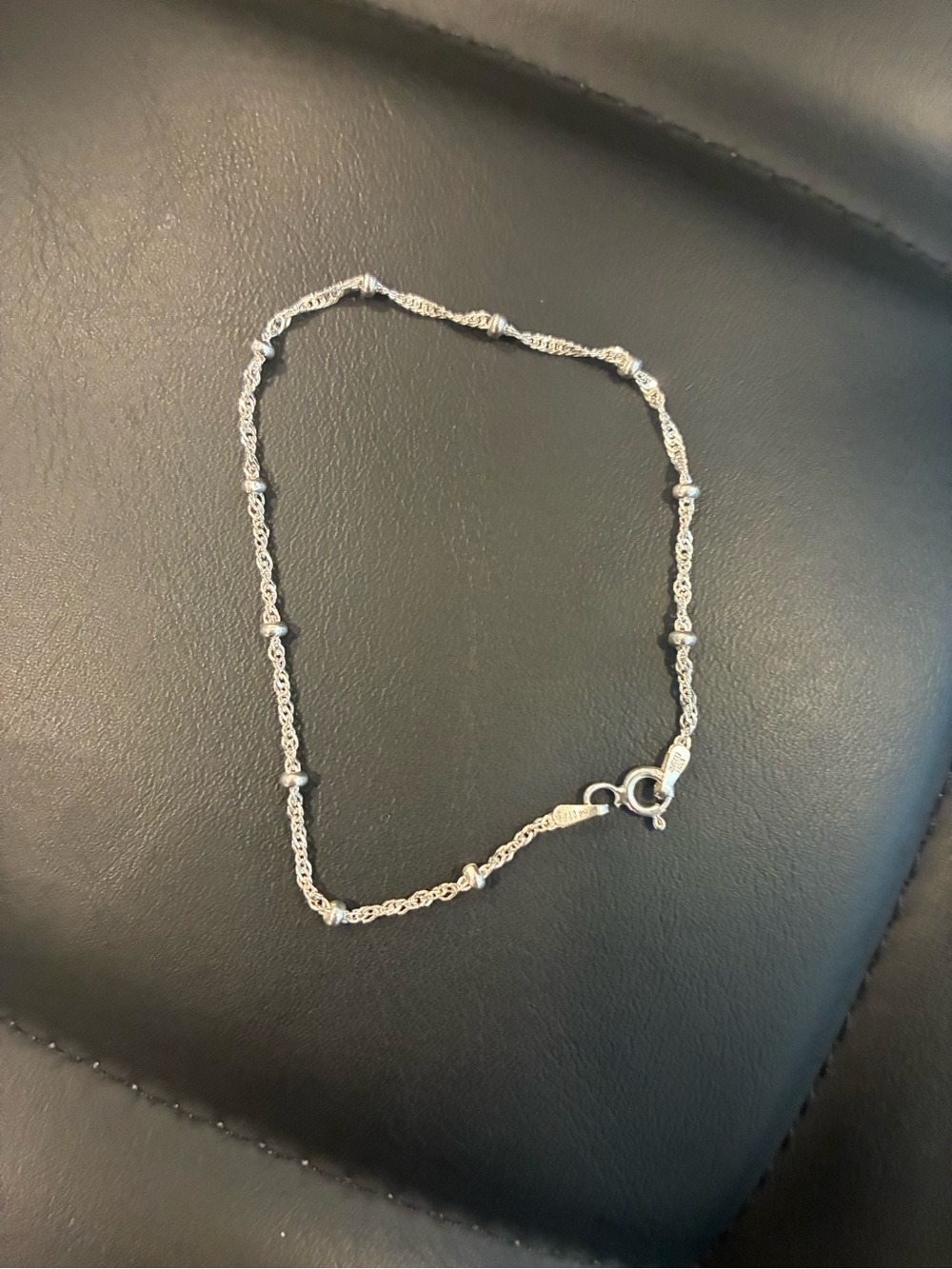 Fashion Jewelry Silver Bead Station Bracelet - Silver
